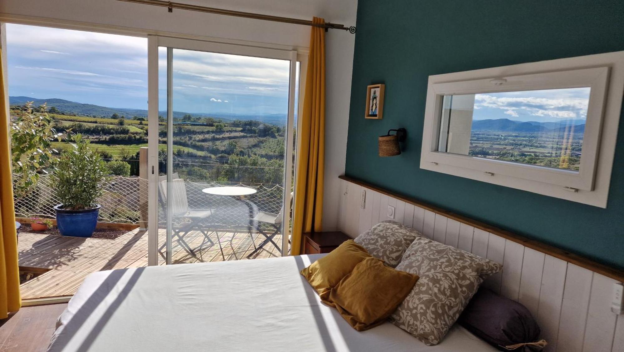 ברז'אק Reve D'Escapade Chambre Avec Vue Sublime Sur Les Cevennes Ardechoises מראה חיצוני תמונה