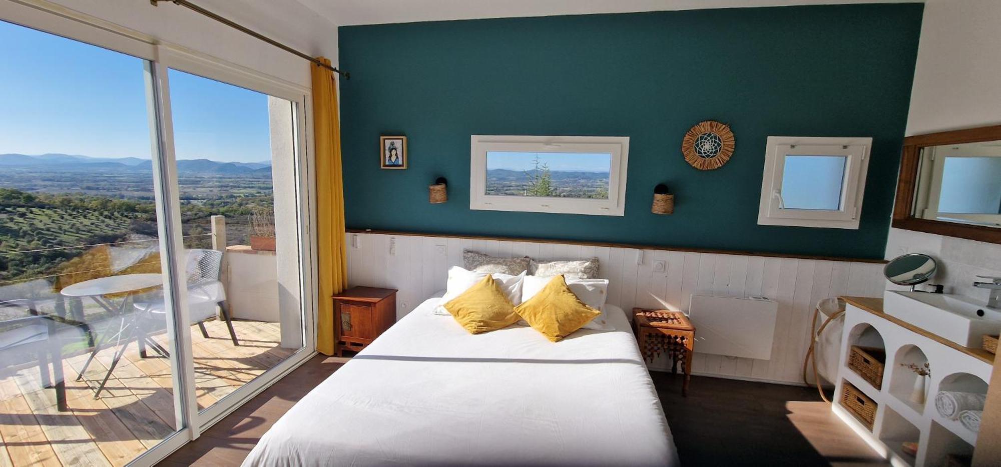 ברז'אק Reve D'Escapade Chambre Avec Vue Sublime Sur Les Cevennes Ardechoises מראה חיצוני תמונה